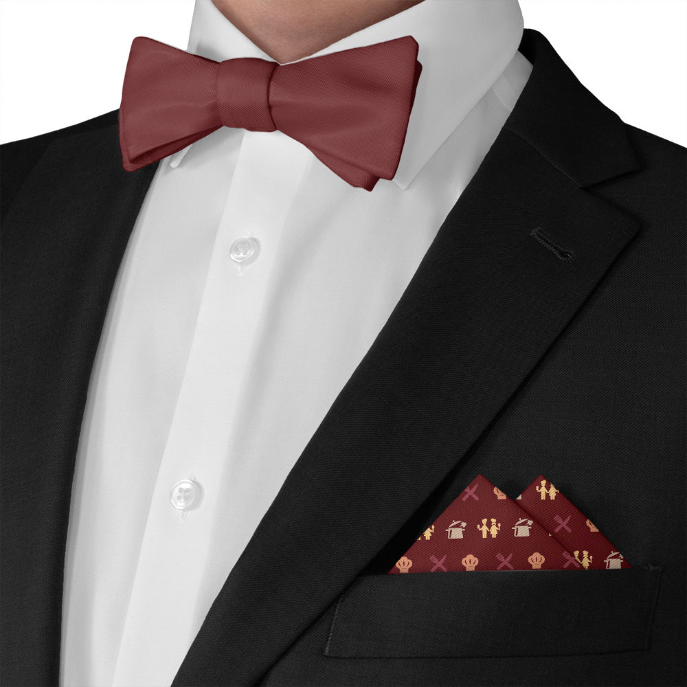 Cooking With Friends Pocket Square - Matching Bow Tie - Knotty Tie Co.