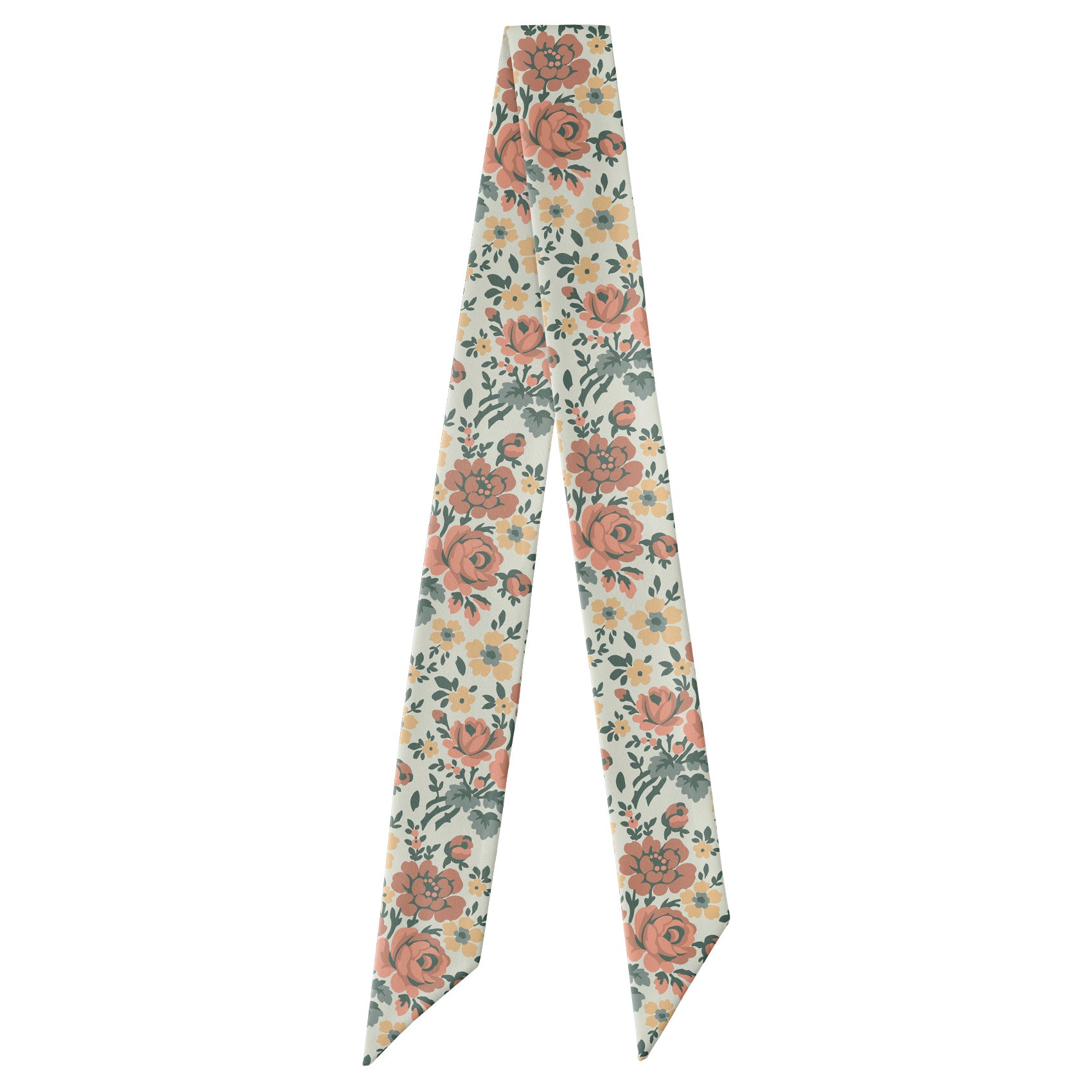 Cooper Floral Hair Scarf - Full View of Hair Scarf - Knotty Tie Co.