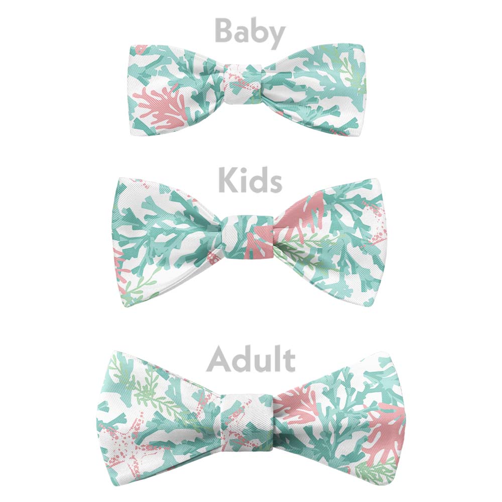 Coral Cove Bow Tie - Bow Sizes - Knotty Tie Co.