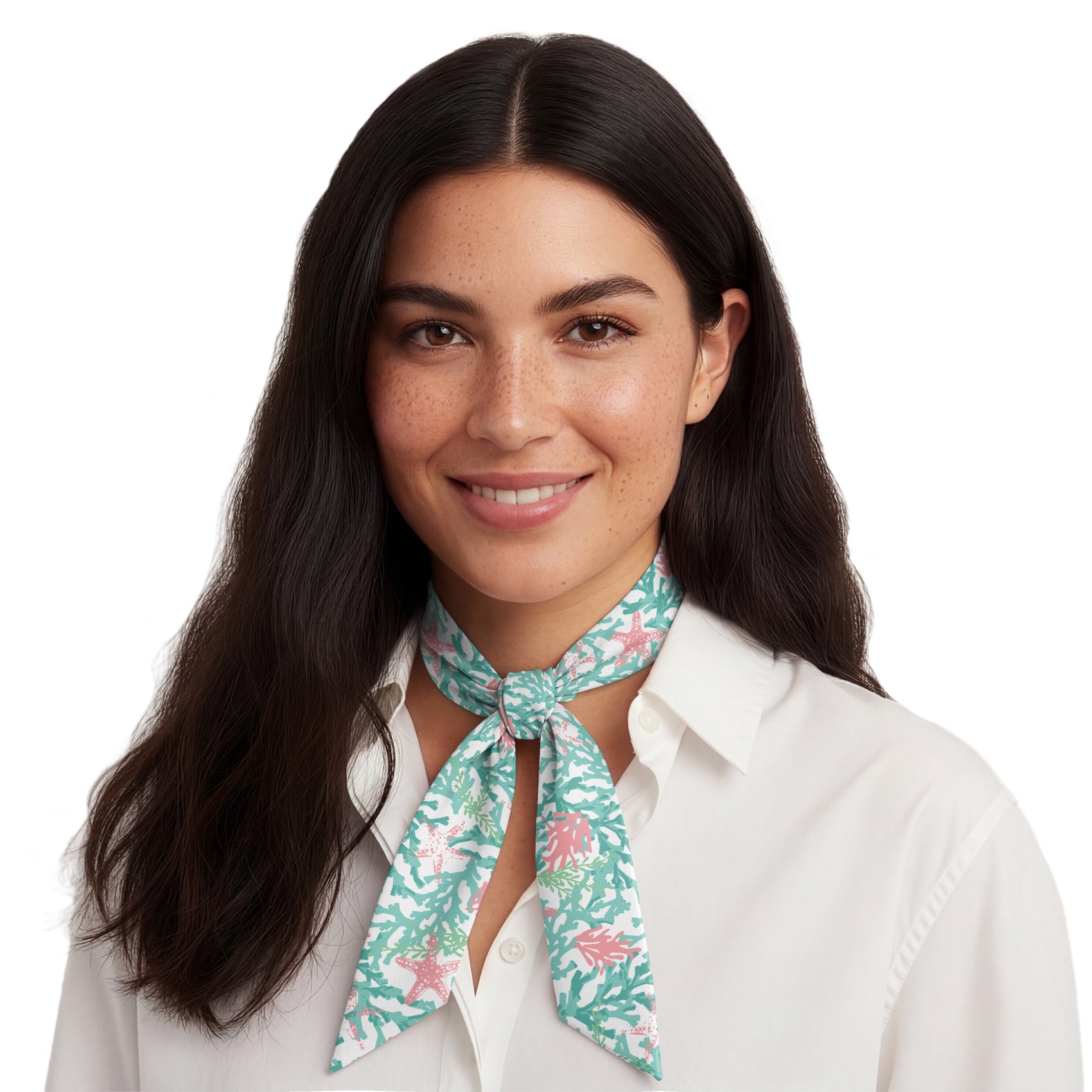 Coral Cove Hair Scarf - Neck Scarves - Knotty Tie Co.