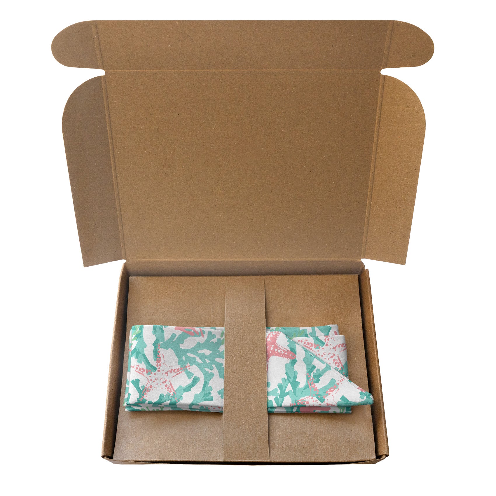 Coral Cove Hair Scarf - Packaging - Knotty Tie Co.