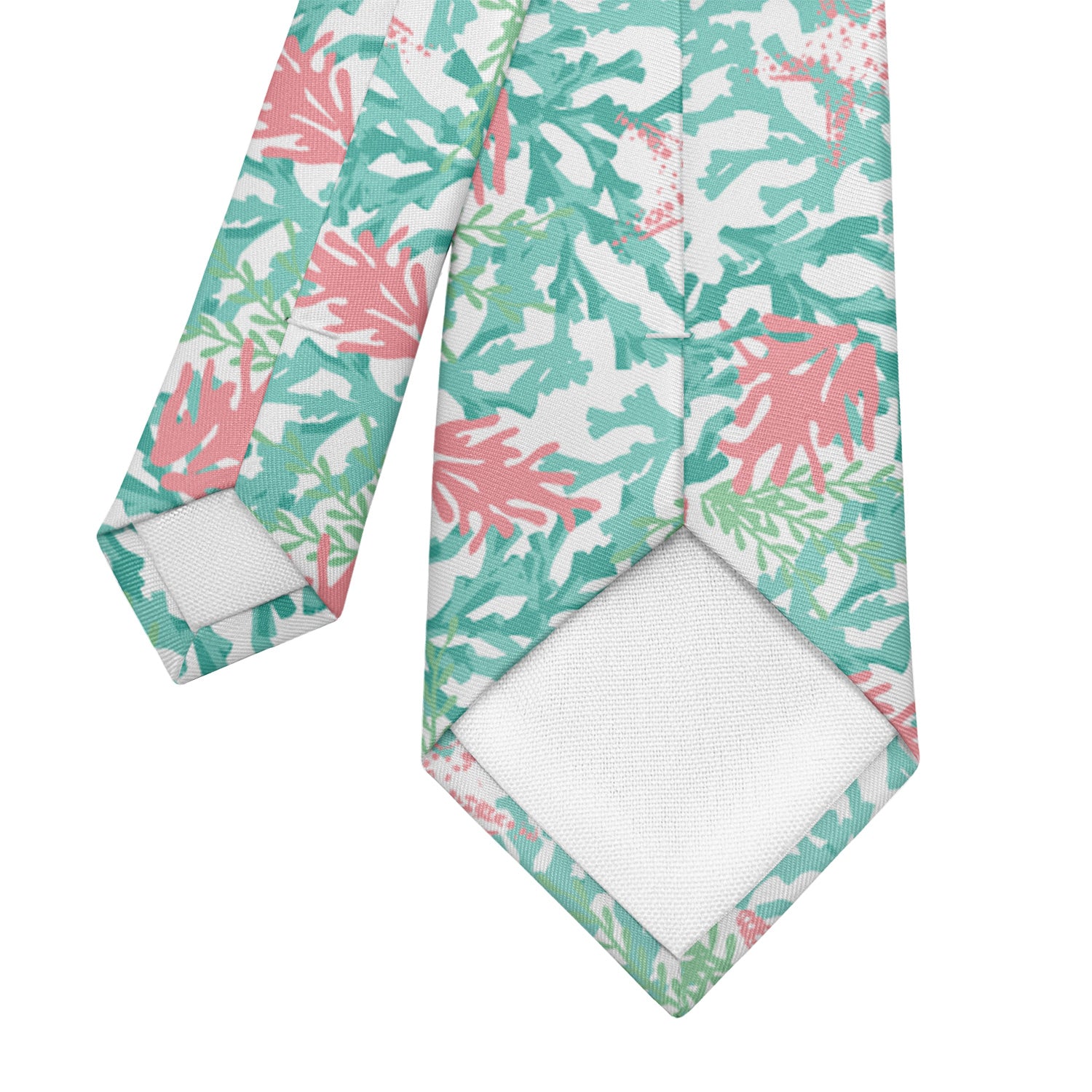 Coral Cove Necktie - Tipping - Knotty Tie Co.
