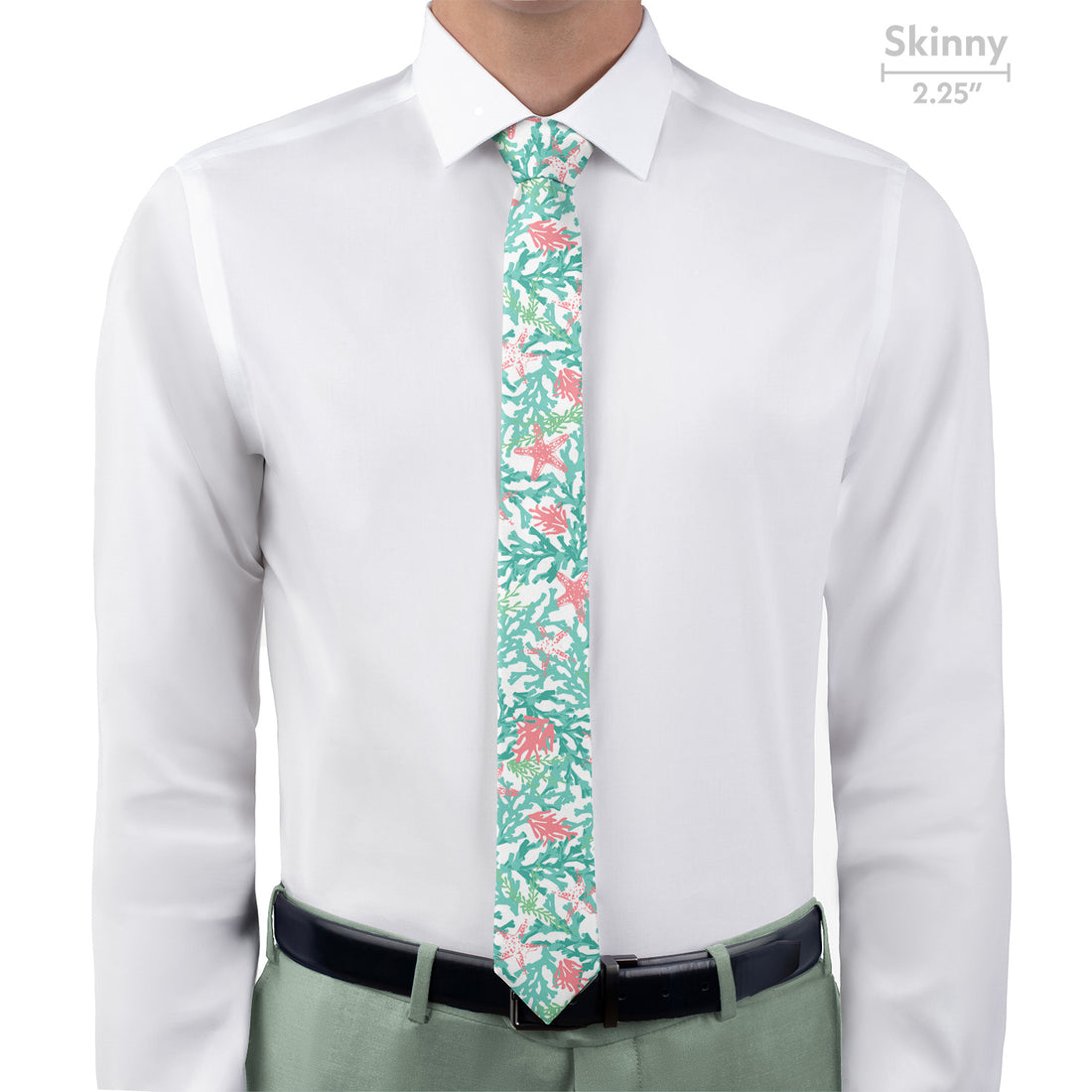 Coral Cove Necktie - Skinny - Knotty Tie Co.