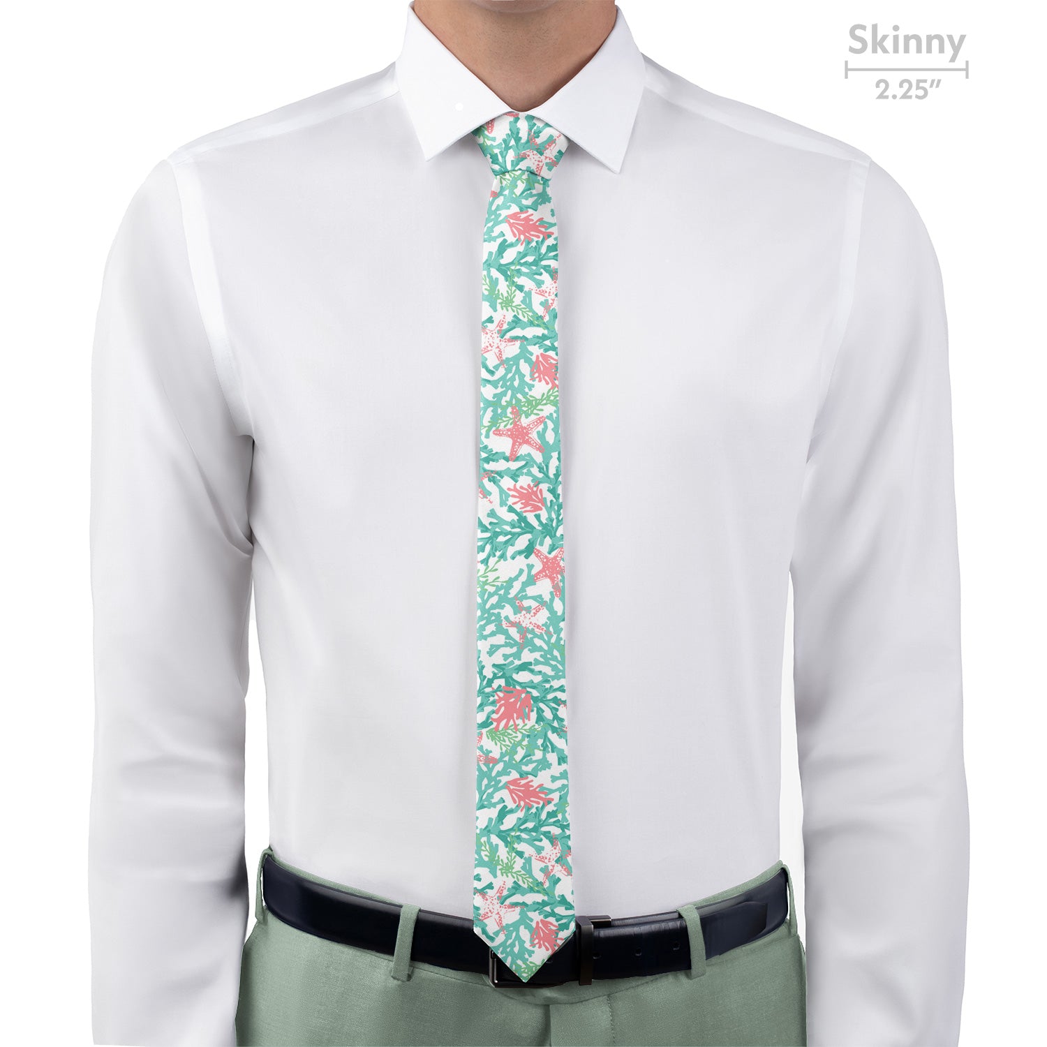 Coral Cove Necktie - Skinny - Knotty Tie Co.