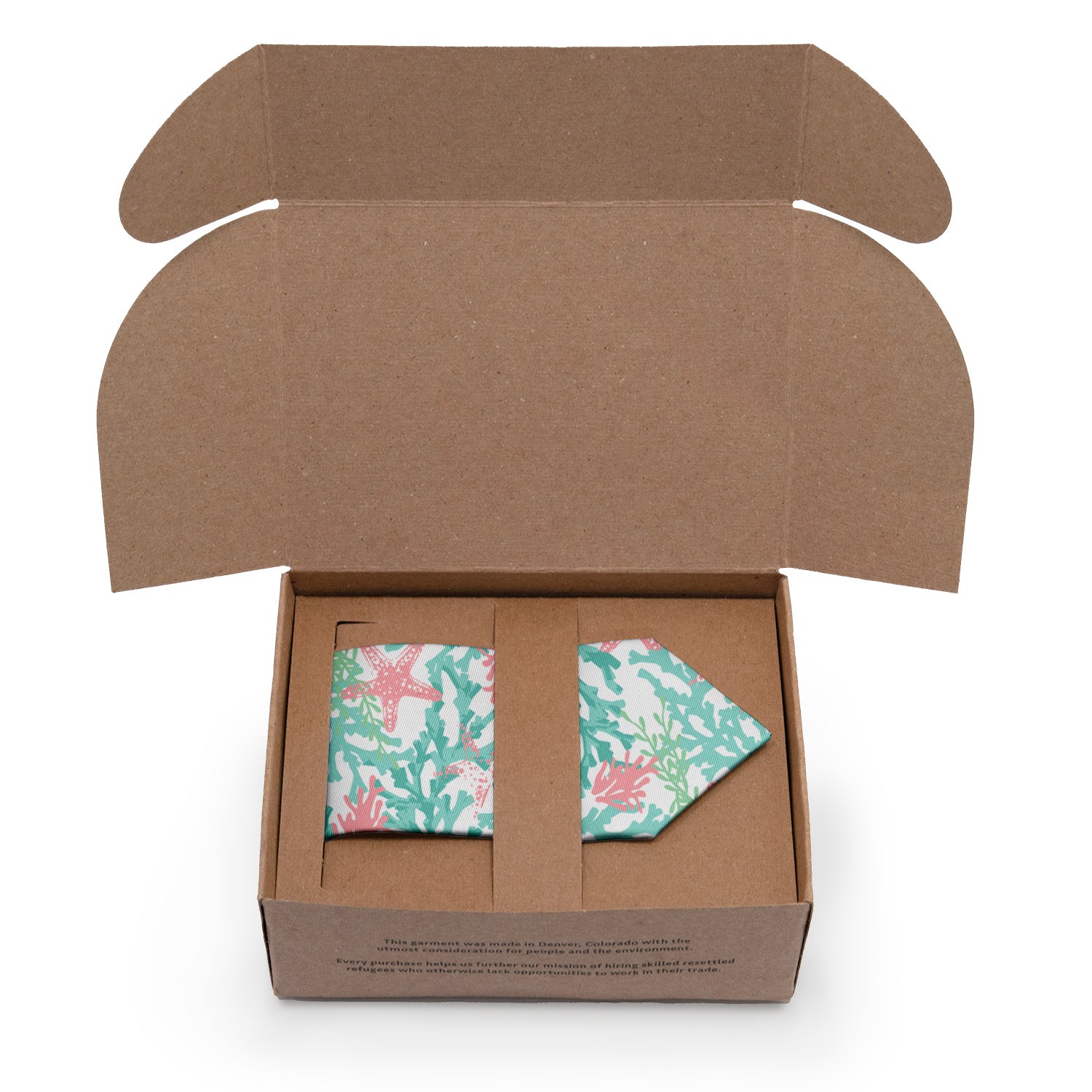 Coral Cove Necktie - Packaging - Knotty Tie Co.