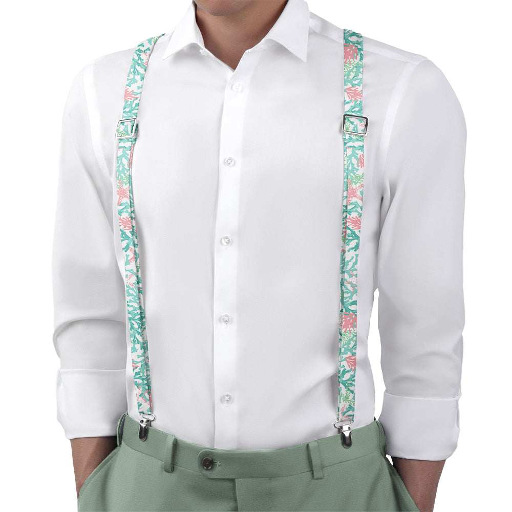 Coral Cove Suspenders - On Model Back View - Knotty Tie Co.