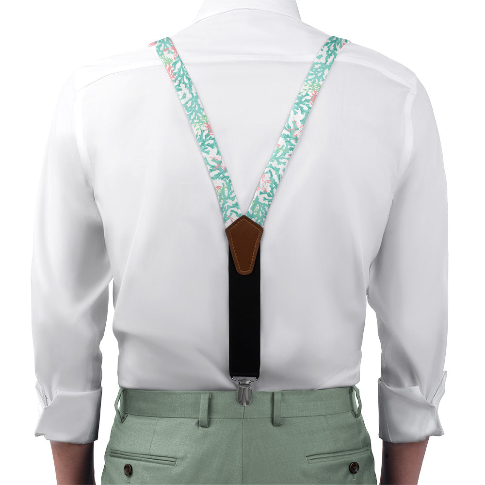 Coral Cove Suspenders - On Model Front View - Knotty Tie Co.