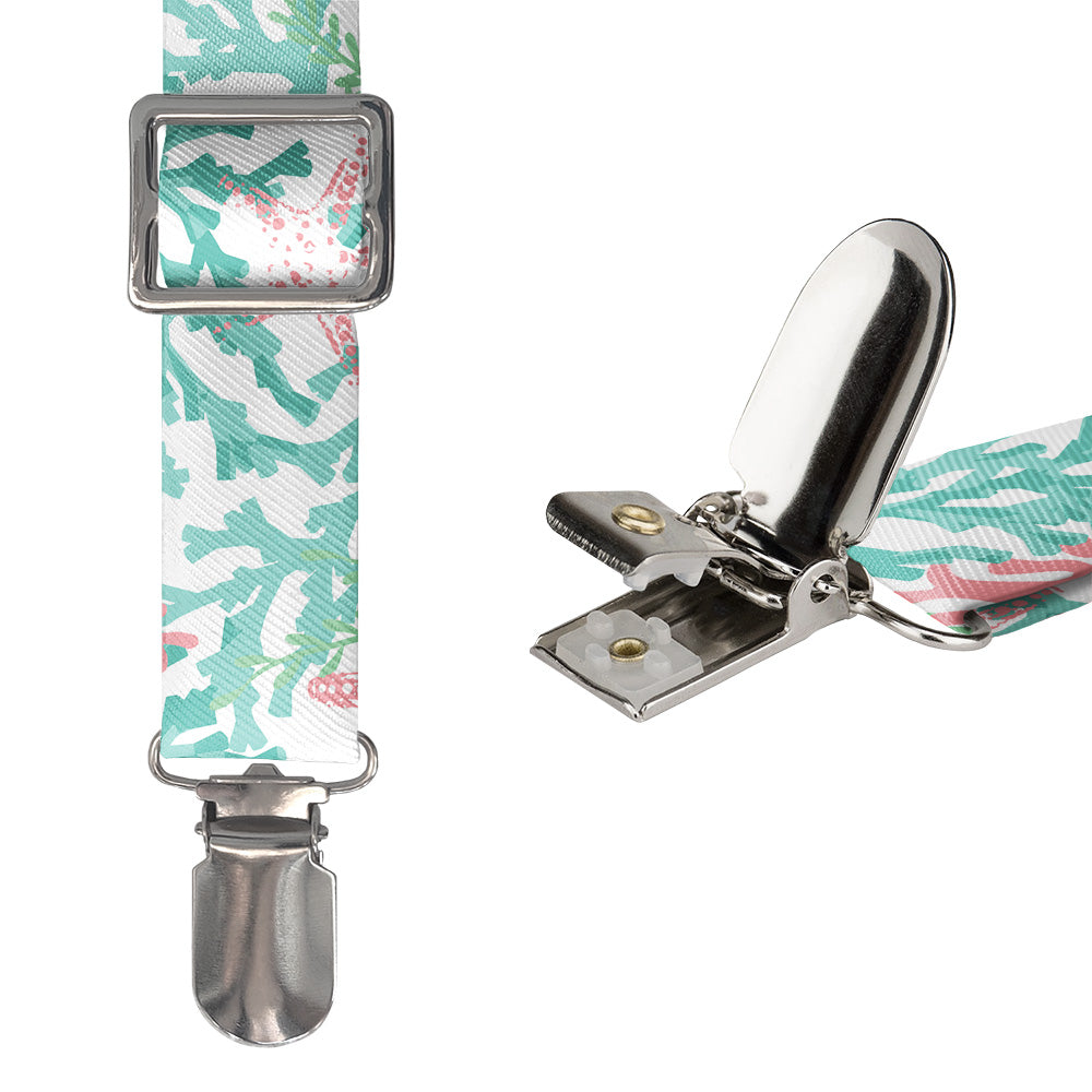 Coral Cove Suspenders - Hardware and Strap - Knotty Tie Co.