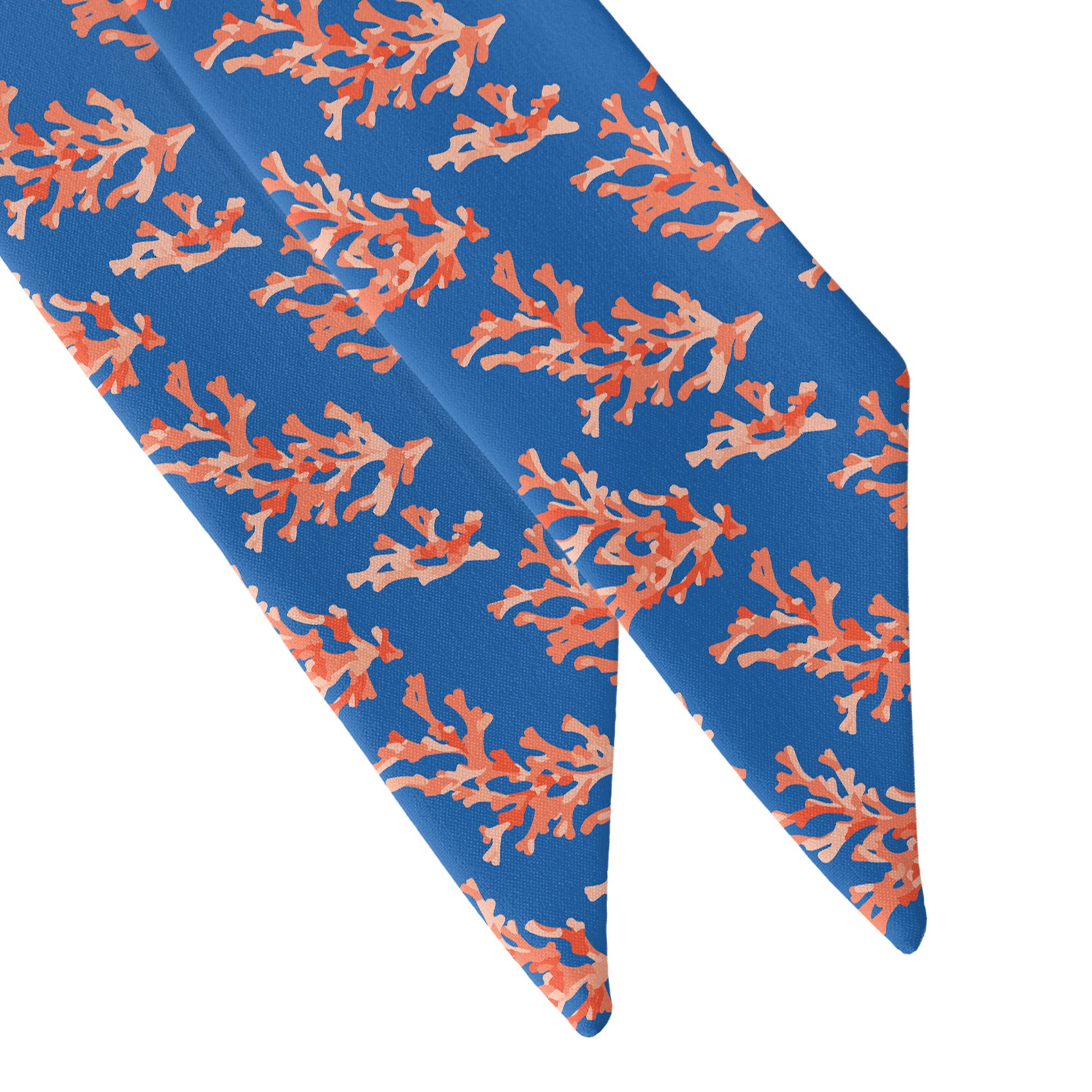 Coral Reef Hair Scarf - Scarf Tapered Ends - Knotty Tie Co.