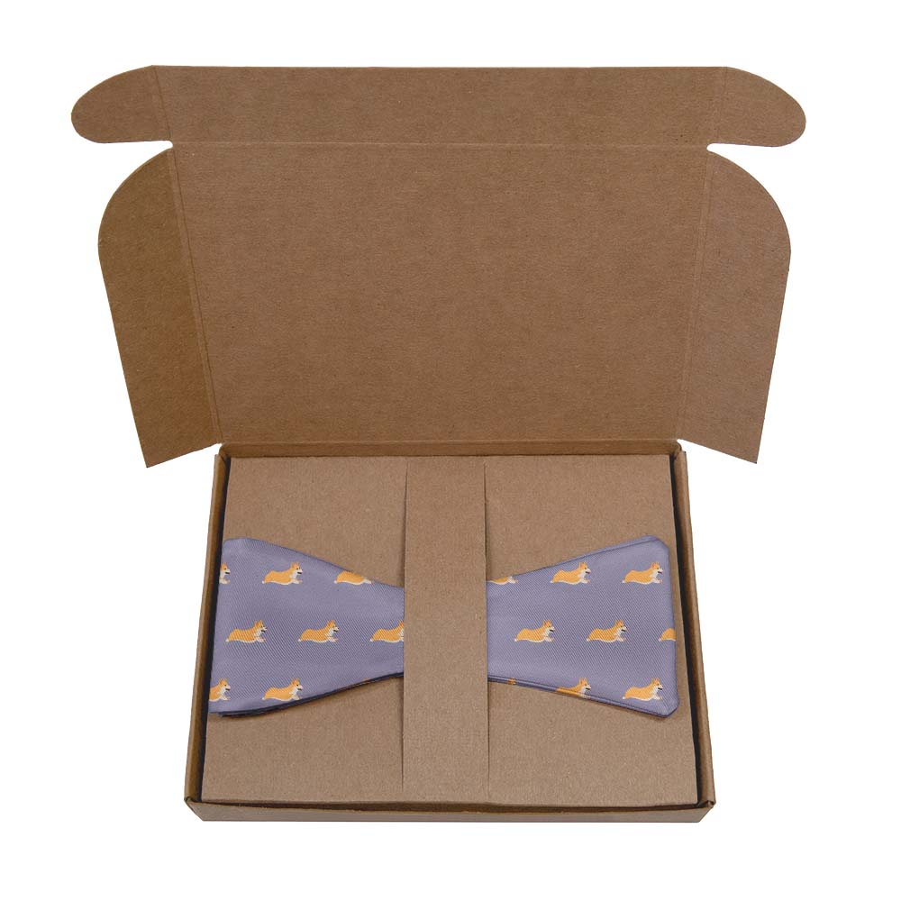 Corgi Bow Tie- Kraft Gift Box Packaging - Knotty Tie Co.