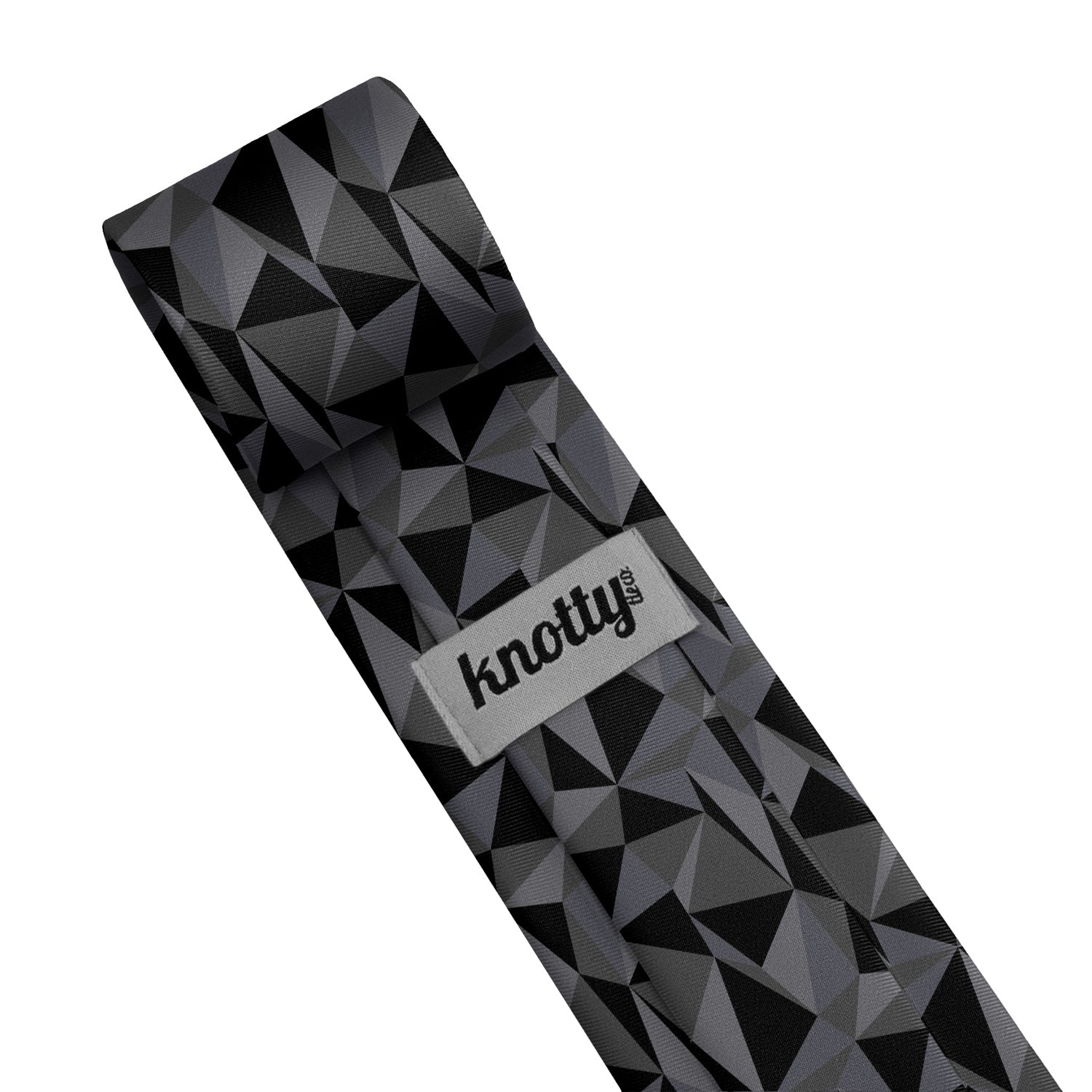 Crag Geometric Necktie - Tag - Knotty Tie Co.