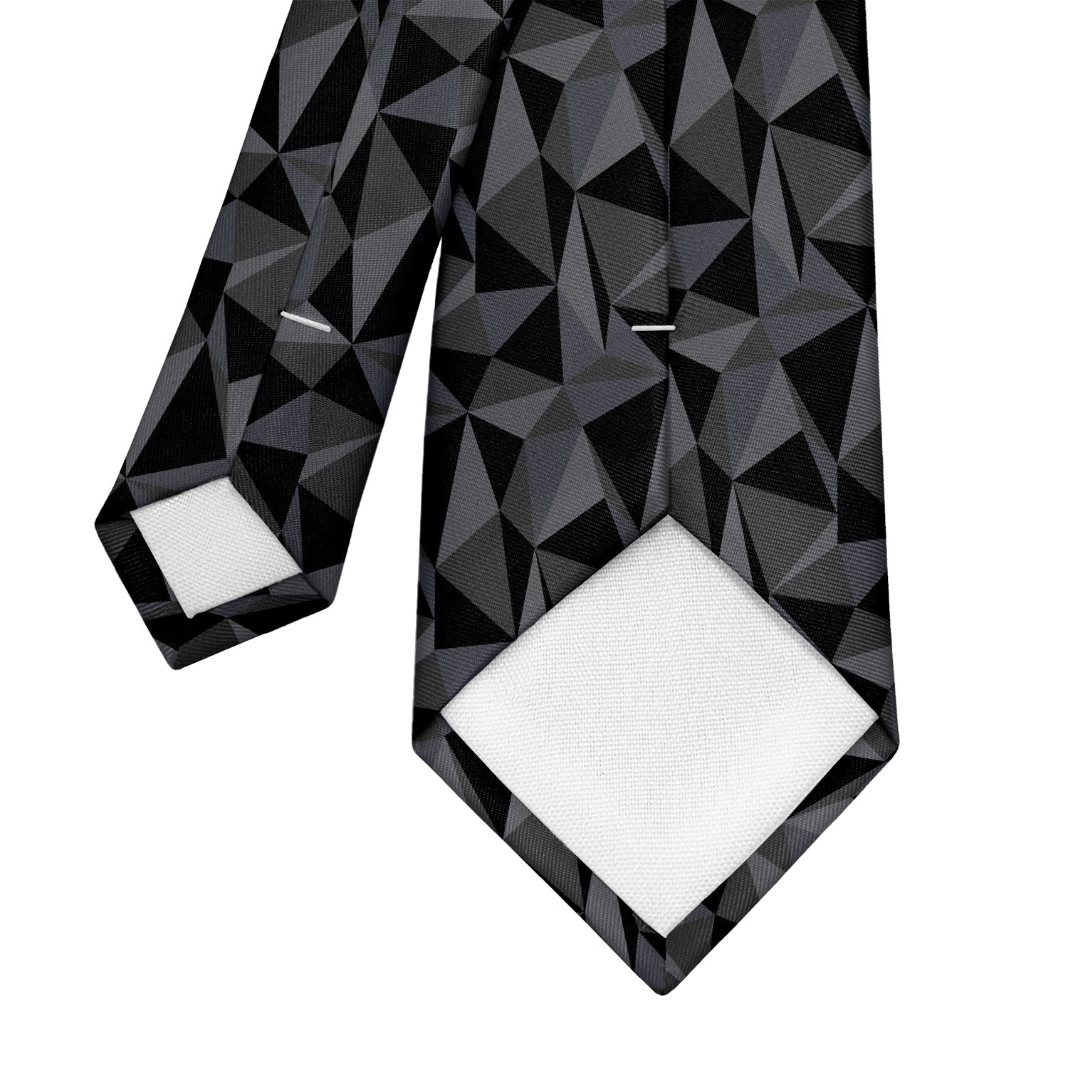 Crag Geometric Necktie - Tipping - Knotty Tie Co.