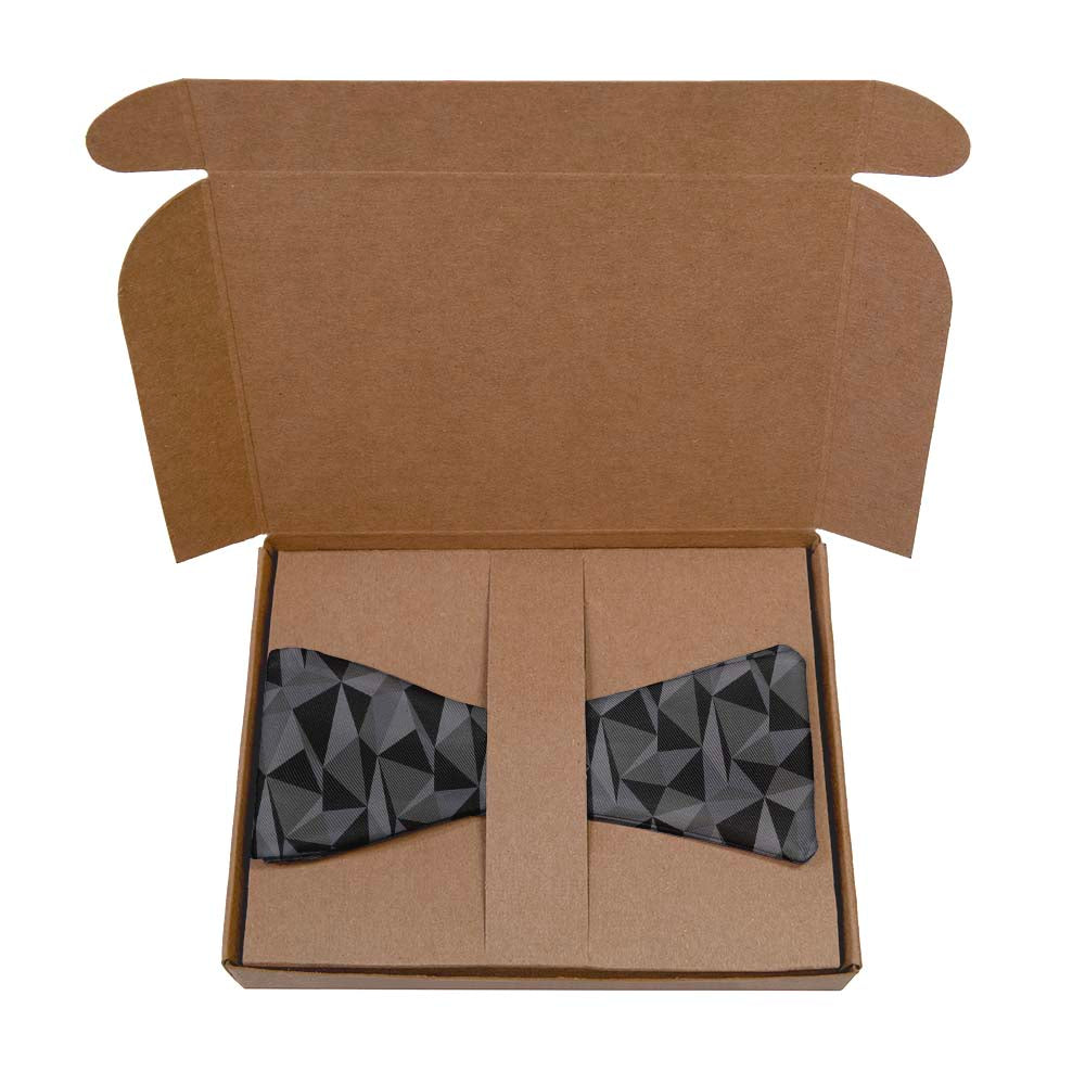 Crag Geometric Bow Tie- Kraft Gift Box Packaging - Knotty Tie Co.
