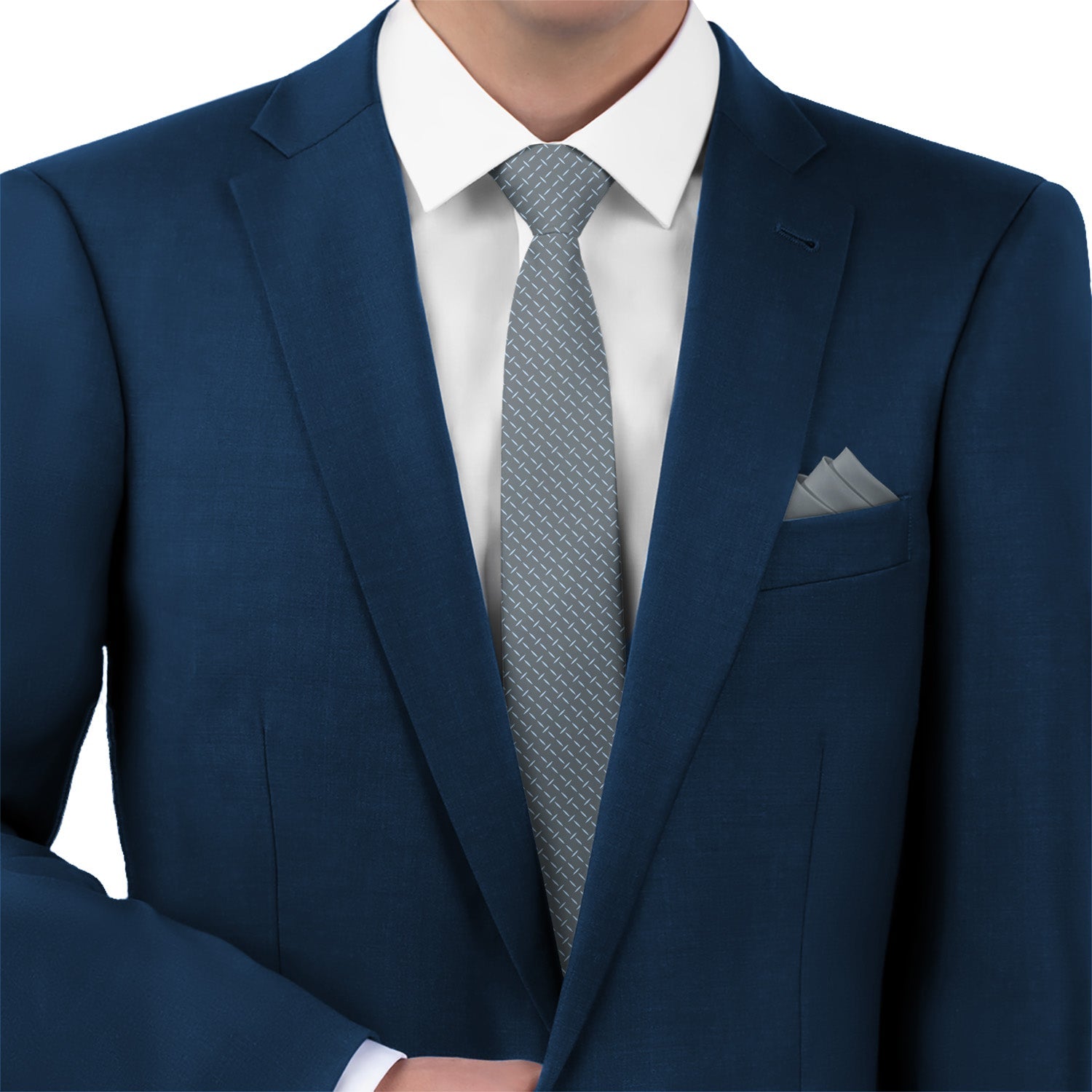 Crisscross Geometric Necktie - Matching Pocket Square - Knotty Tie Co.