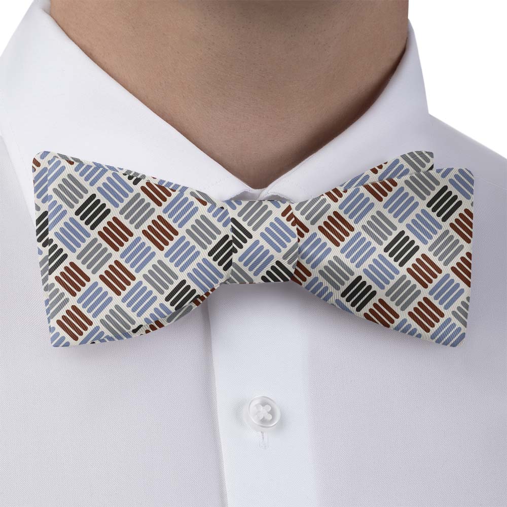 Crosshatch Plaid Bow Tie - Bow Tie with Dress Shirt - Knotty Tie Co.