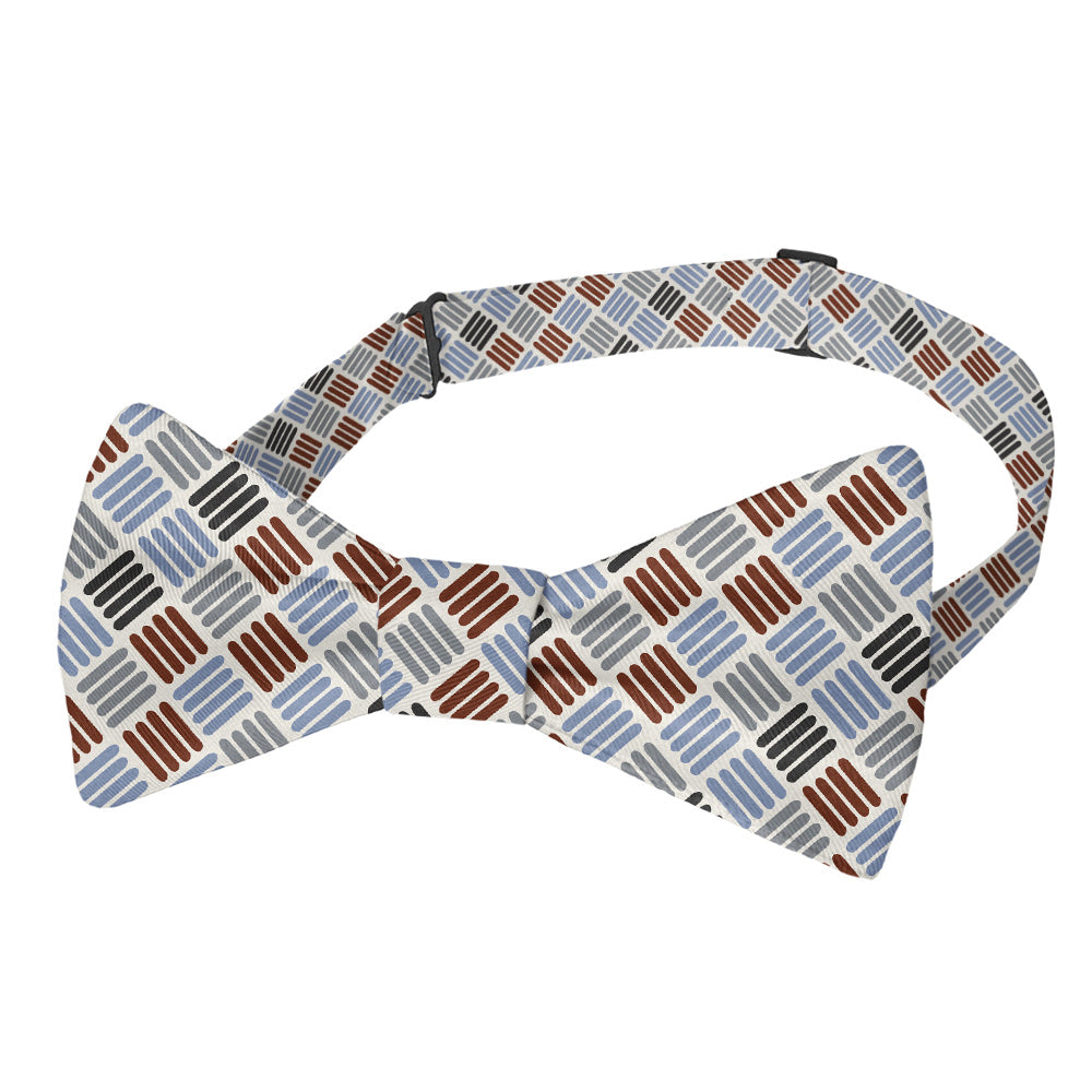 Crosshatch Plaid Bow Tie - Pre-Tied Bow Tie - Knotty Tie Co.