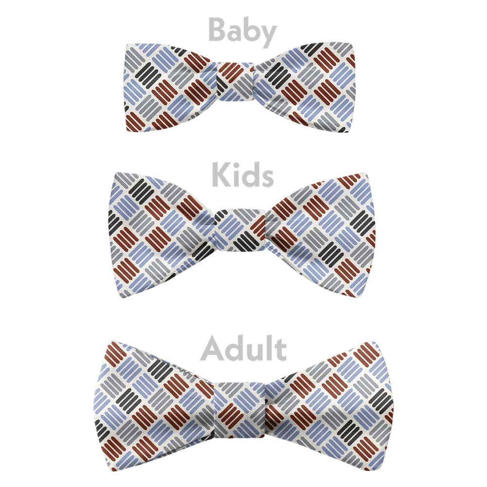 Crosshatch Plaid Bow Tie - Bow Sizes - Knotty Tie Co.