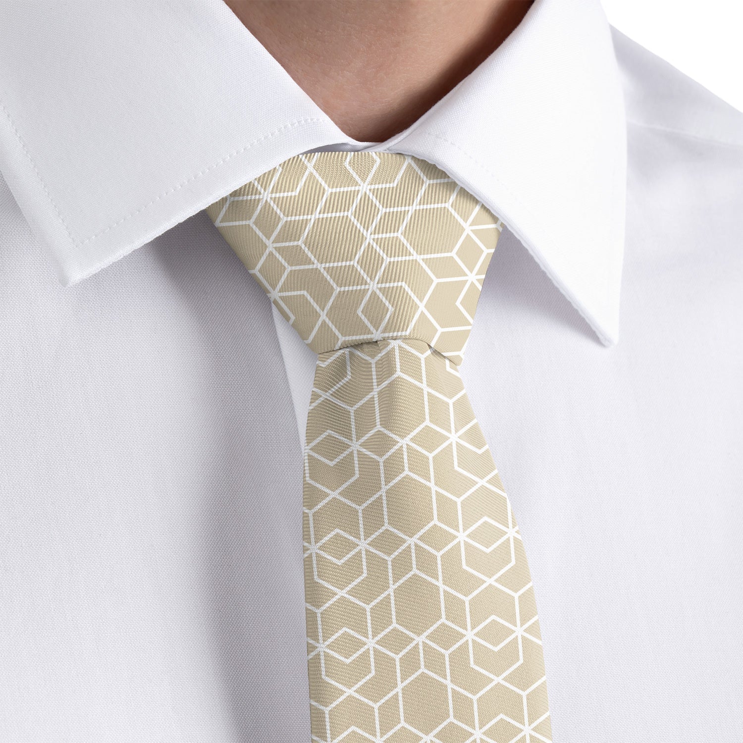 Crystalline Geometric Necktie - Rolled - Knotty Tie Co.