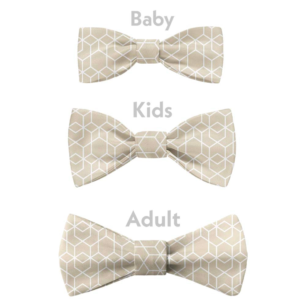 Crystalline Geometric Bow Tie - Bow Sizes - Knotty Tie Co.