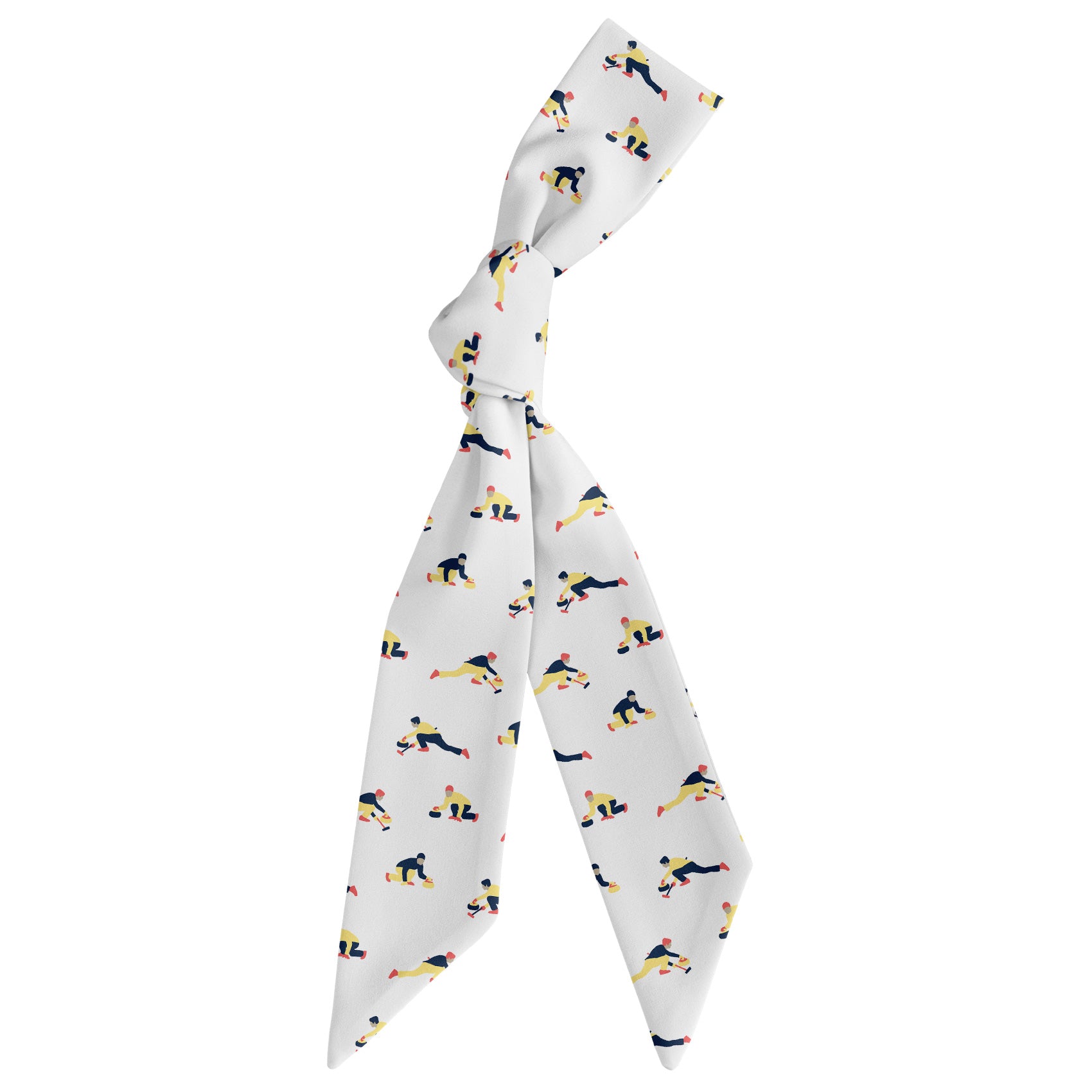 Curling Classic Hair Scarf - Scarf Tied Into Knot - Knotty Tie Co.