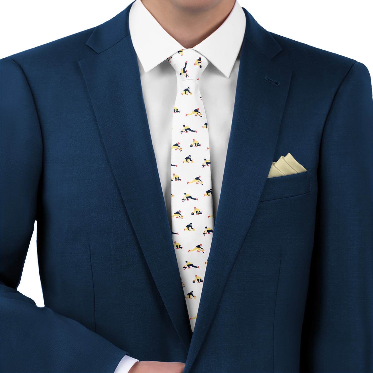 Curling Classic Necktie - Matching Pocket Square - Knotty Tie Co.
