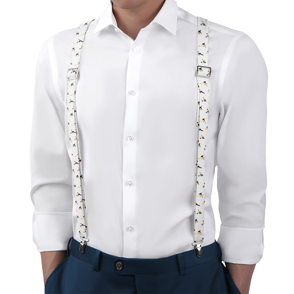 Curling Classic Suspenders - On Model Back View - Knotty Tie Co.