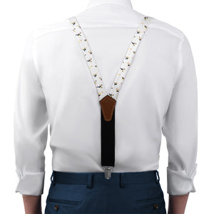 Curling Classic Suspenders - On Model Front View - Knotty Tie Co.