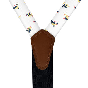 Curling Classic Suspenders - Vegan Leather Y-Back - Knotty Tie Co.