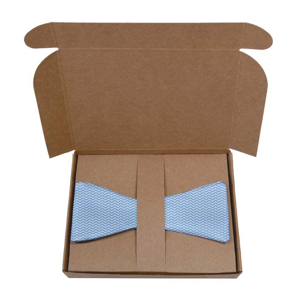 Current Geometric Bow Tie- Kraft Gift Box Packaging - Knotty Tie Co.