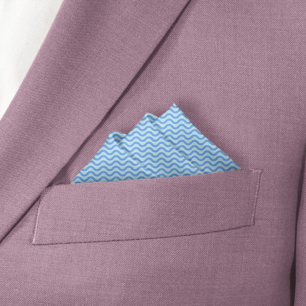Current Geometric Pocket Square - Stairs Fold - Knotty Tie Co.