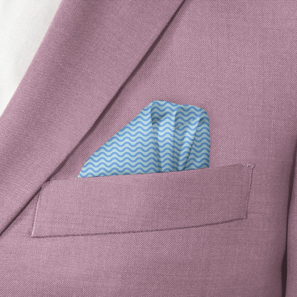 Current Geometric Pocket Square - Wave Fold - Knotty Tie Co.