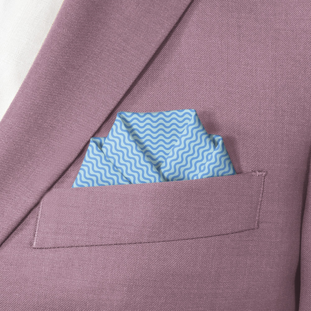 Current Geometric Pocket Square - Scalloped Fold - Knotty Tie Co.