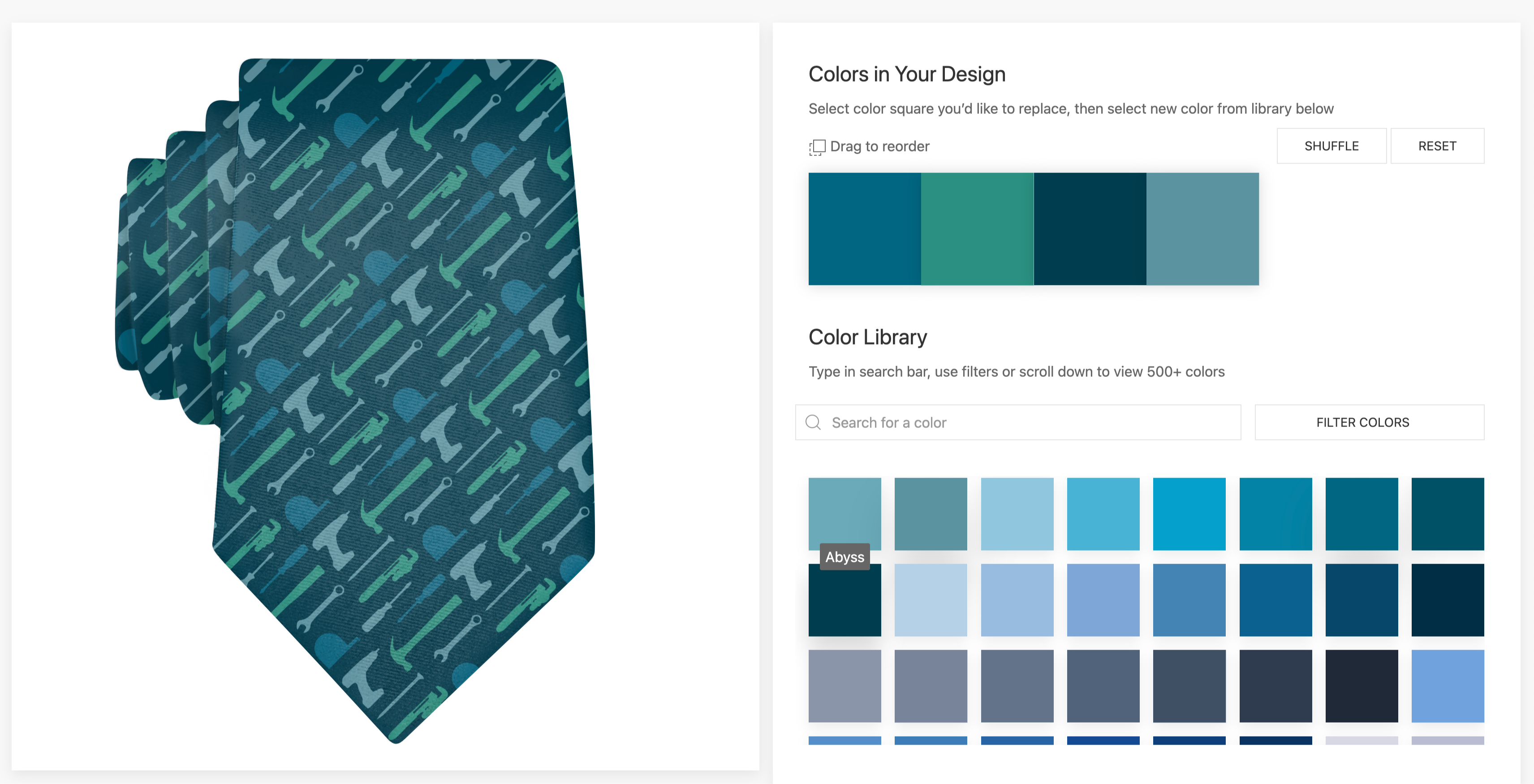 Fix it tool themed necktie pattern