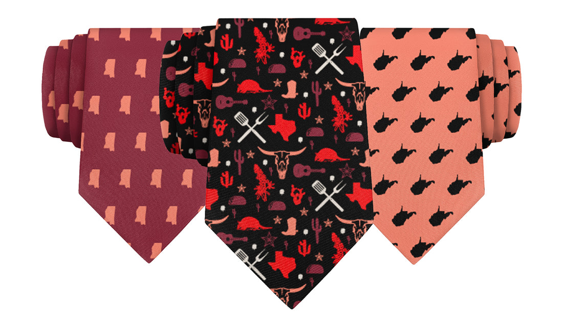 Necktie with state themes