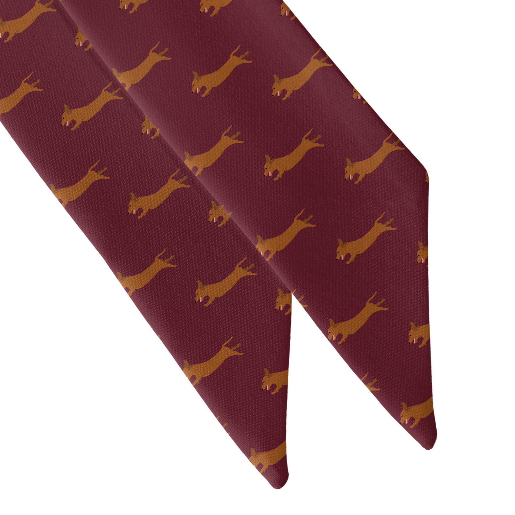 Dachshund Hair Scarf - Scarf Tapered Ends - Knotty Tie Co.