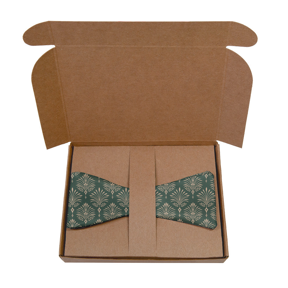 Damask Fan Bow Tie - Kraft Gift Box Packaging - Knotty Tie Co.
