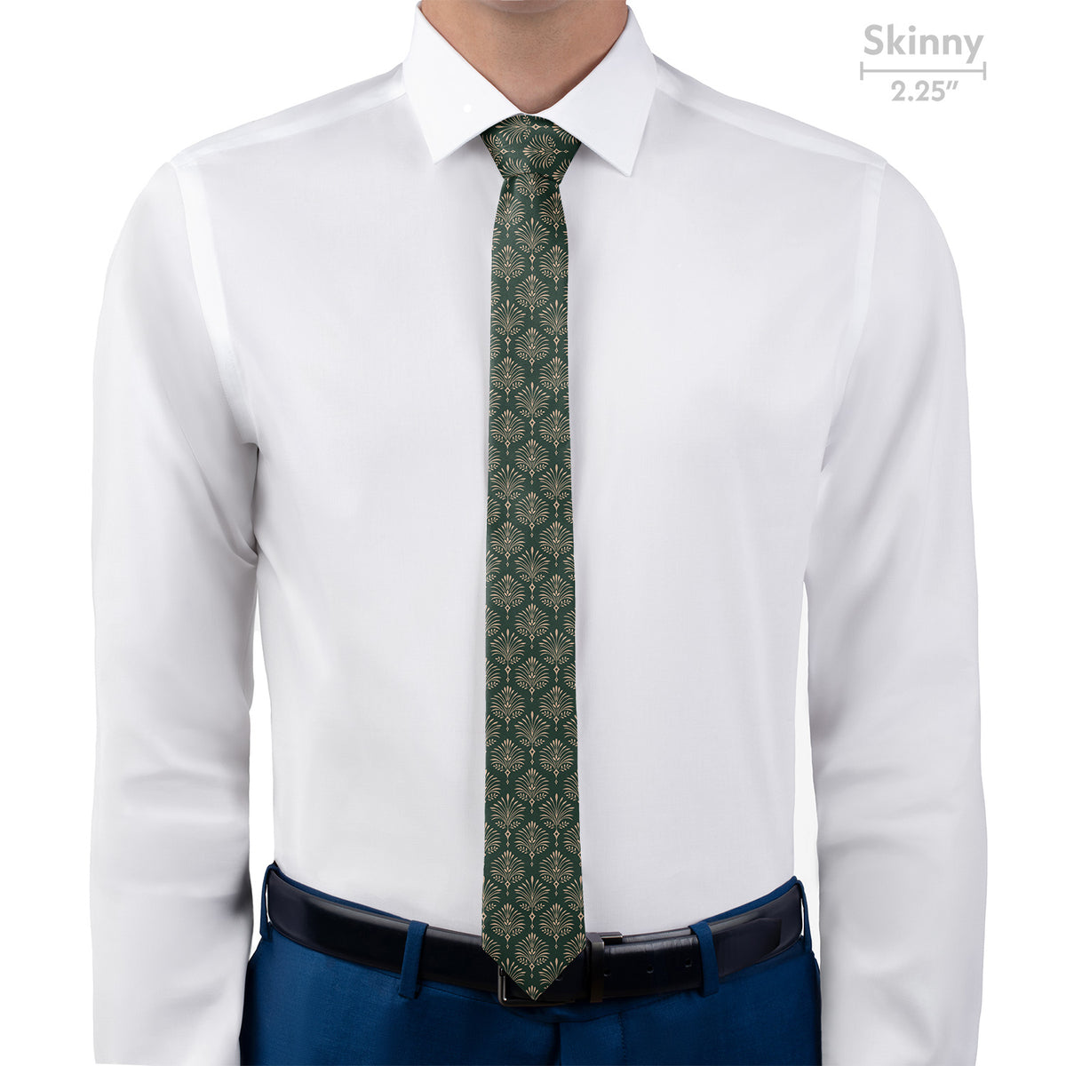 Damask Fan Necktie - Skinny - Knotty Tie Co.