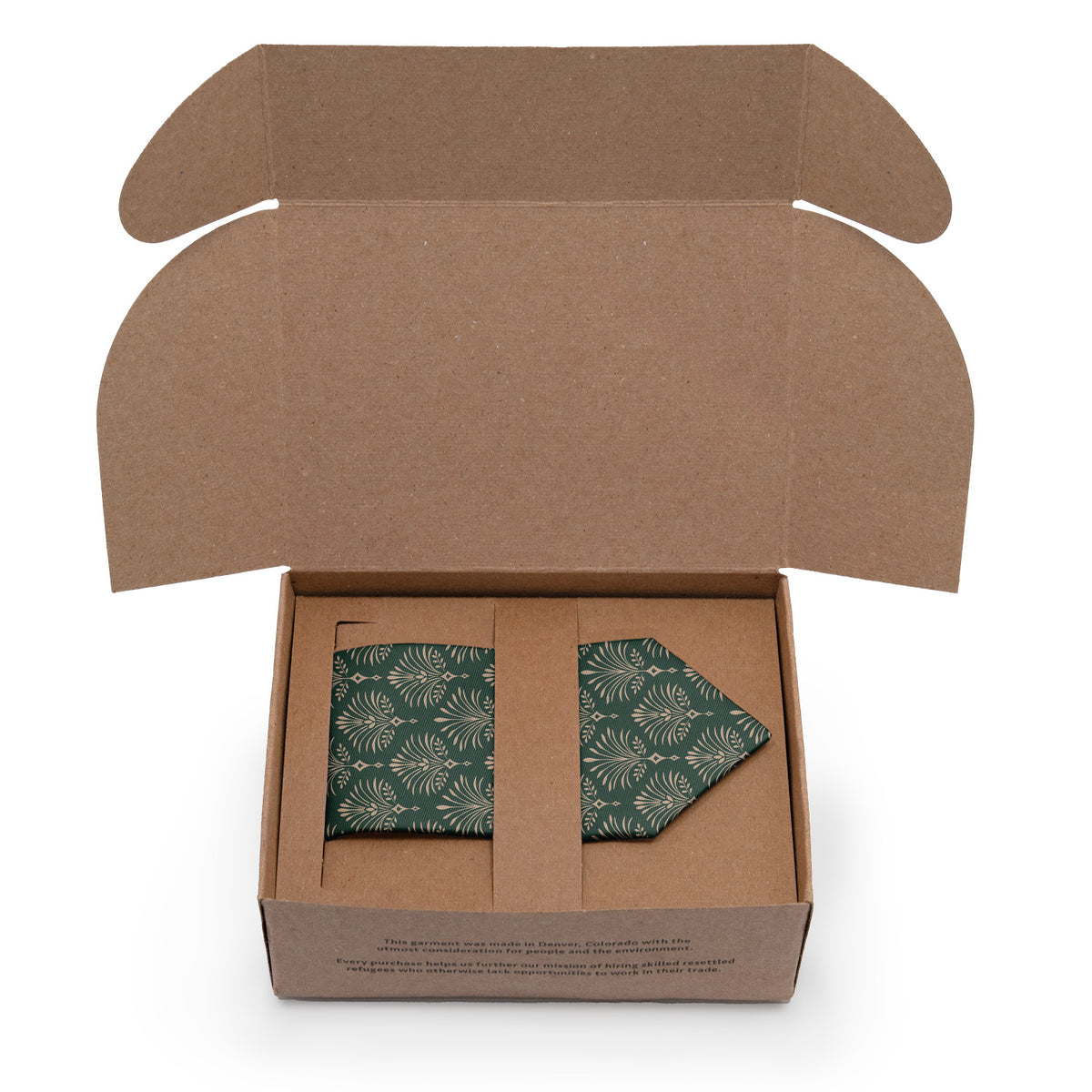 Damask Fan Necktie - Packaging - Knotty Tie Co.