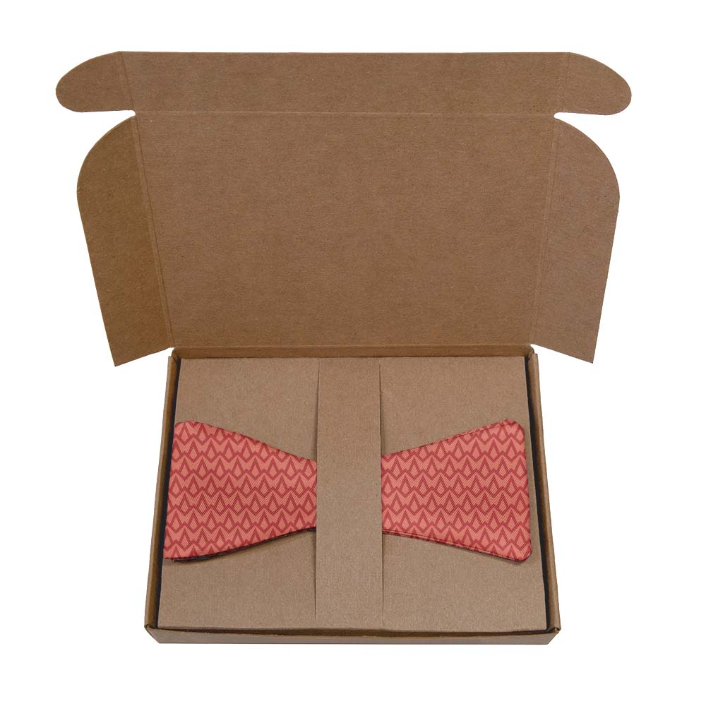Dante Geometric Bow Tie- Kraft Gift Box Packaging - Knotty Tie Co.