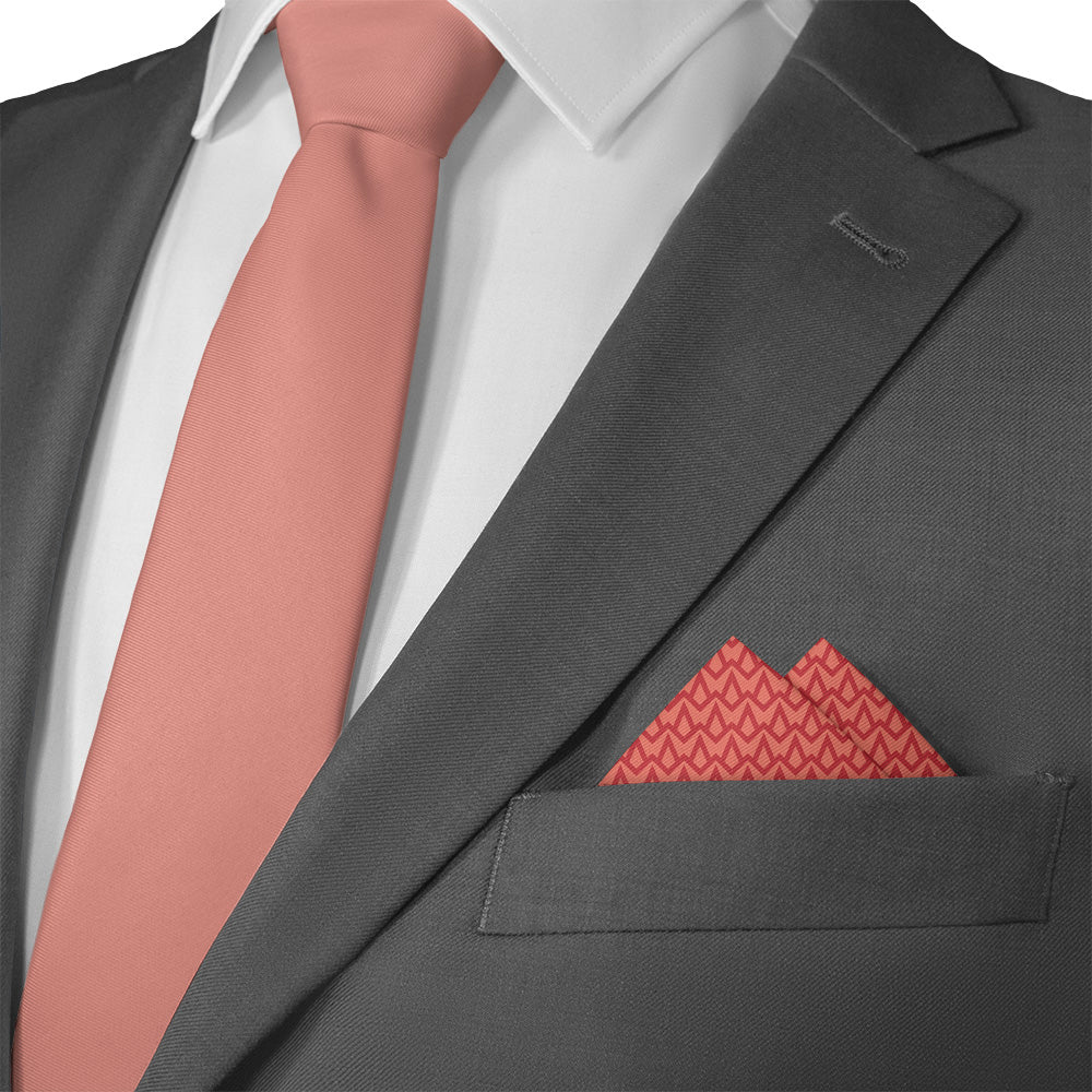Dante Geometric Pocket Square - Matching Necktie- Knotty Tie Co.