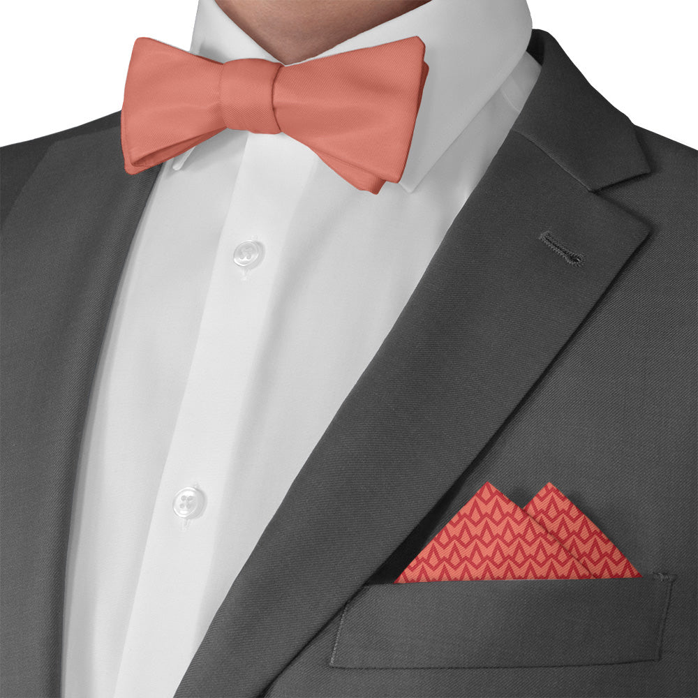 Dante Geometric Pocket Square - Matching Bow Tie - Knotty Tie Co.