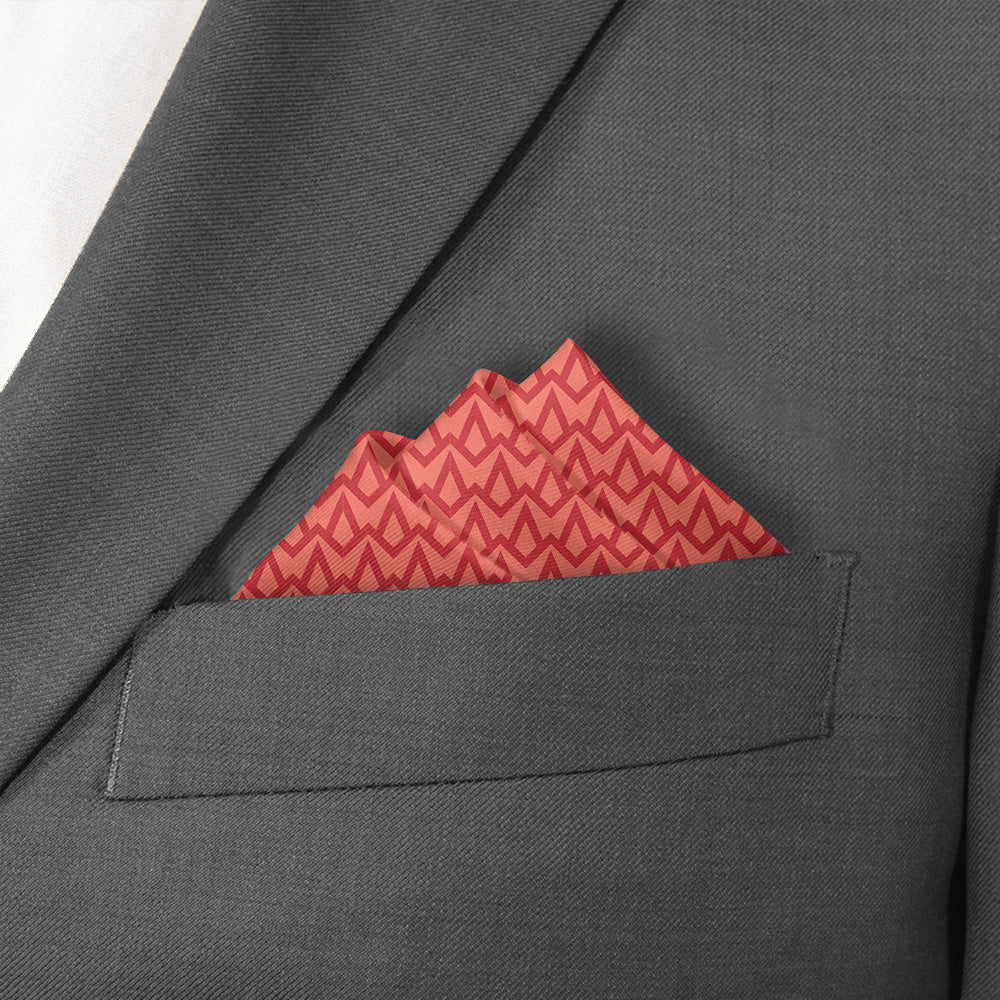 Dante Geometric Pocket Square - Stairs Fold - Knotty Tie Co.