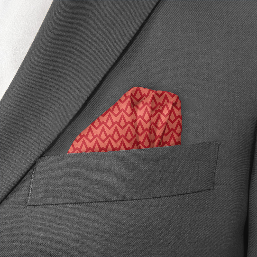 Dante Geometric Pocket Square - Wave Fold - Knotty Tie Co.