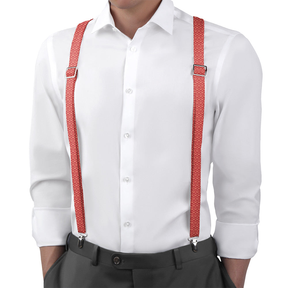 Dante Geometric Suspenders - On Model Back View - Knotty Tie Co.