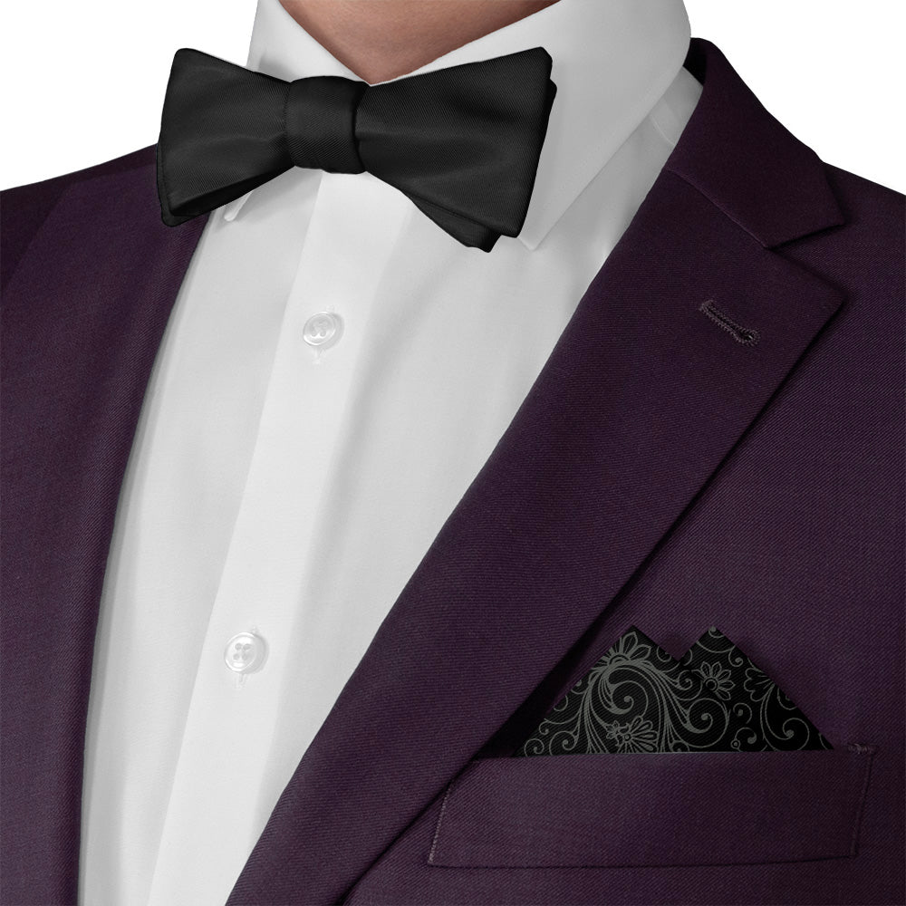 Decadence Paisley Pocket Square - Matching Bow Tie - Knotty Tie Co.