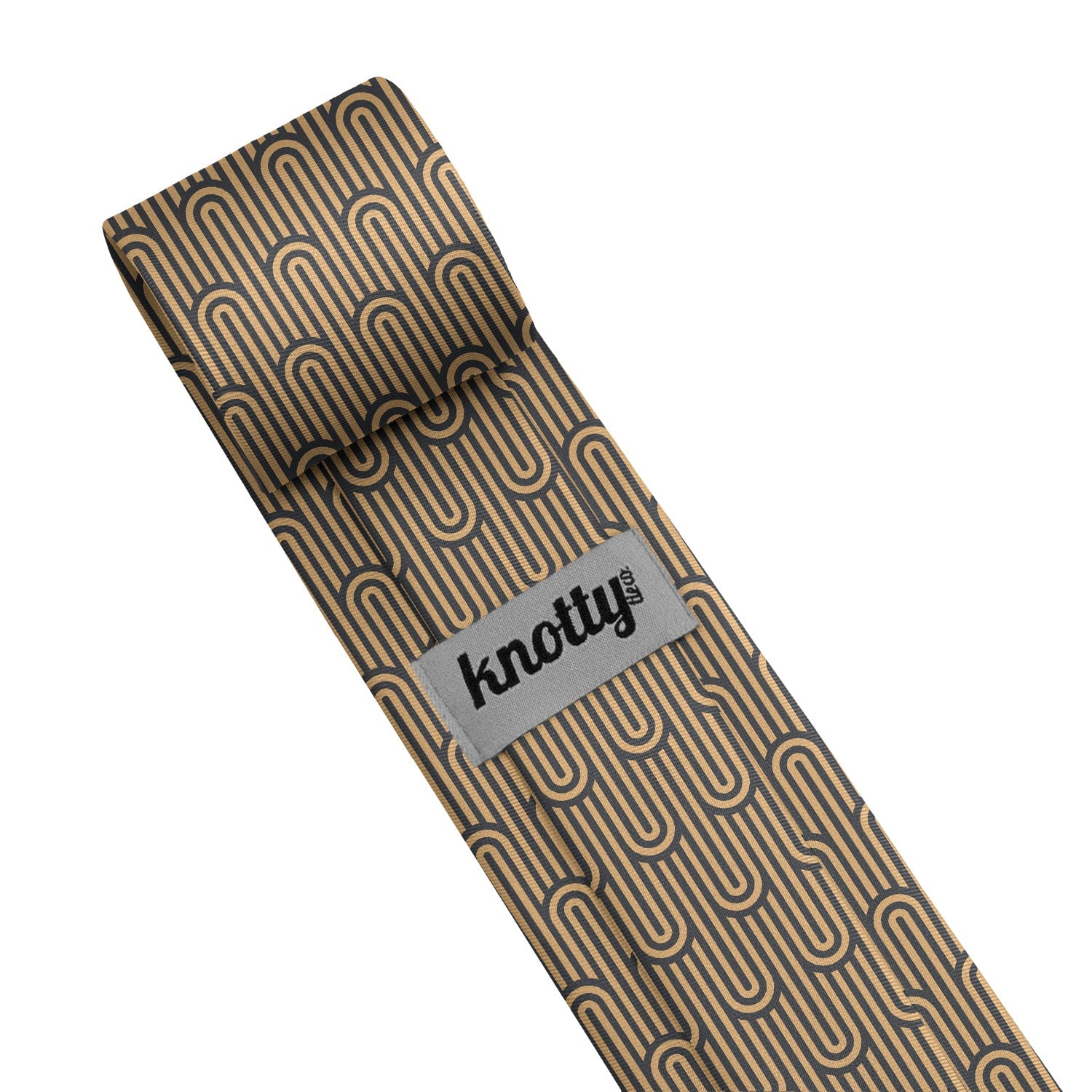 Deco Curves Necktie - Tag - Knotty Tie Co.