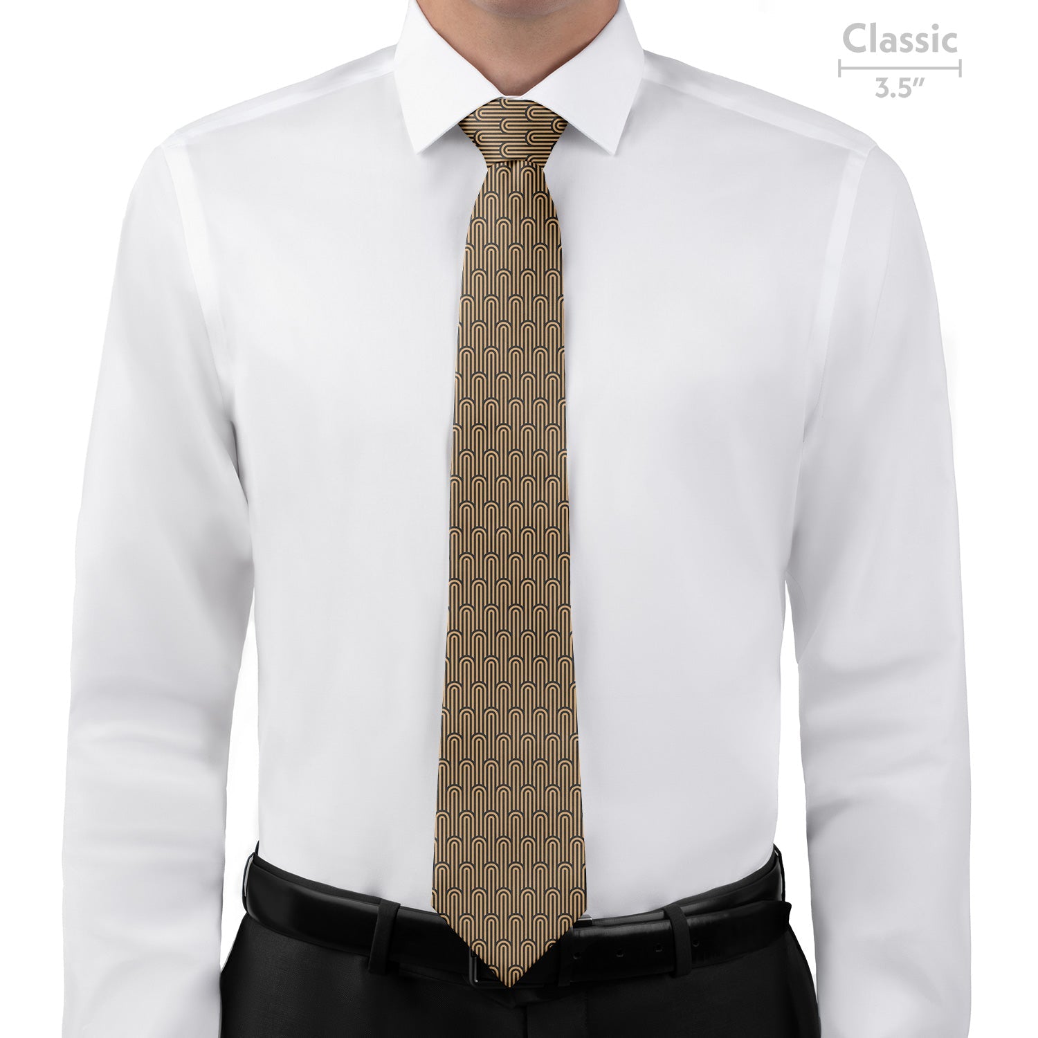 Deco Curves Necktie - Classic - Knotty Tie Co.
