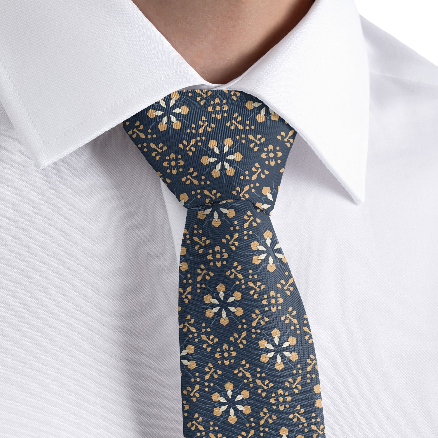 Deco Floral Necktie - Dress Shirt - Knotty Tie Co.