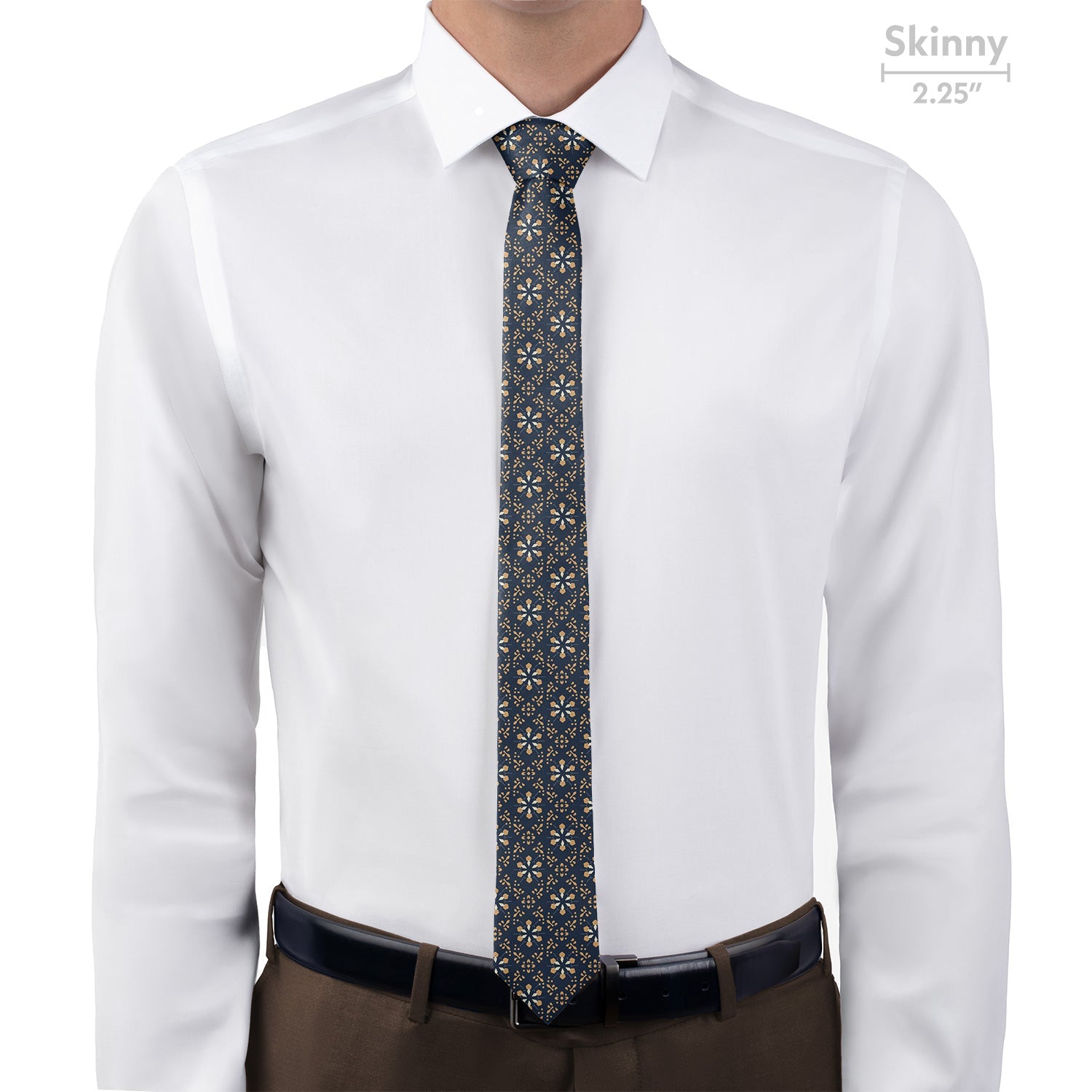 Deco Floral Necktie - Skinny - Knotty Tie Co.