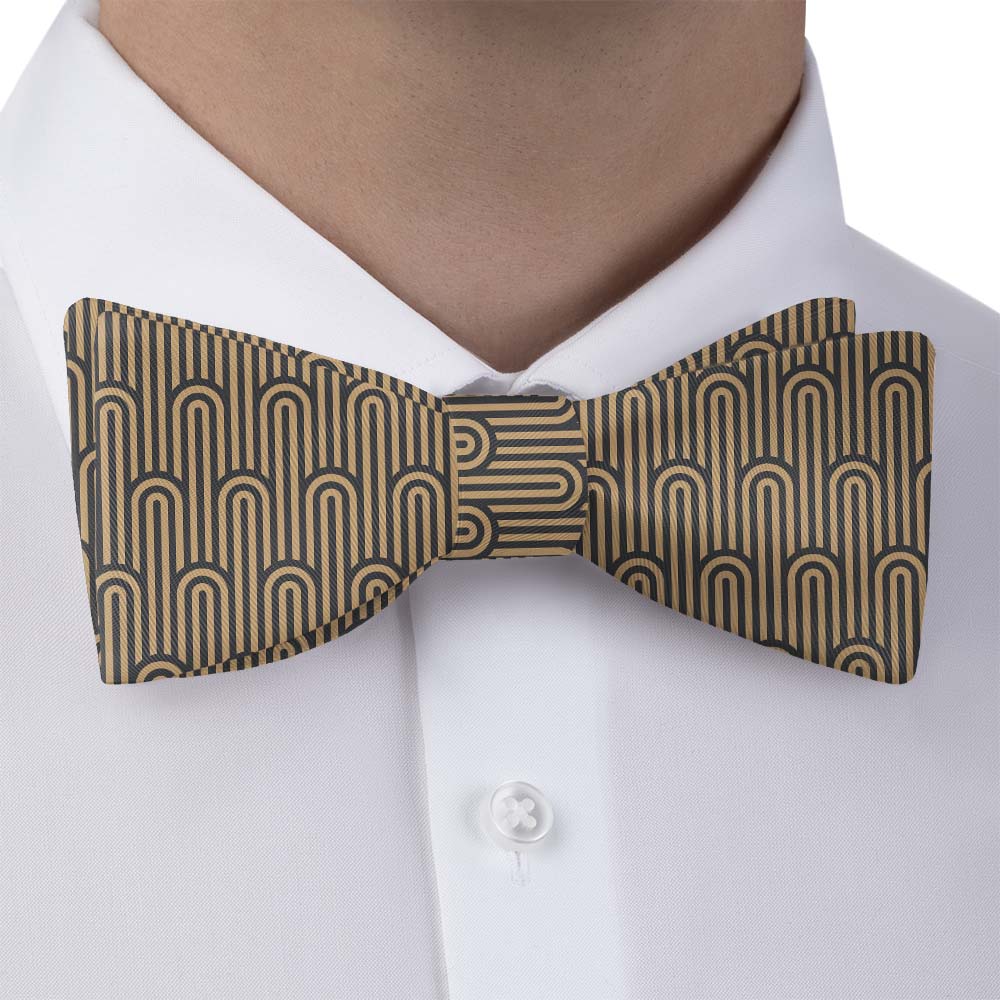 Deco Curves Bow Tie - Bow Tie with Dress Shirt - Knotty Tie Co.